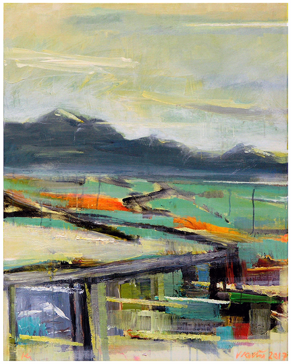 Landscape with pretty wrong colours Nr. 12, 2017;Acryl auf Leinwand,;100 x 80 cm;6100 - Galerie Wroblowski